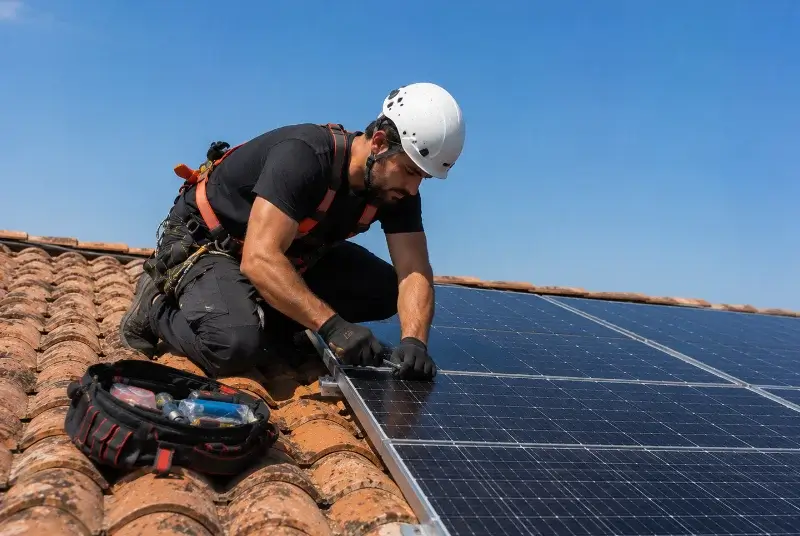 Maintenance et monitoring de panneaux solaires à Courcelles