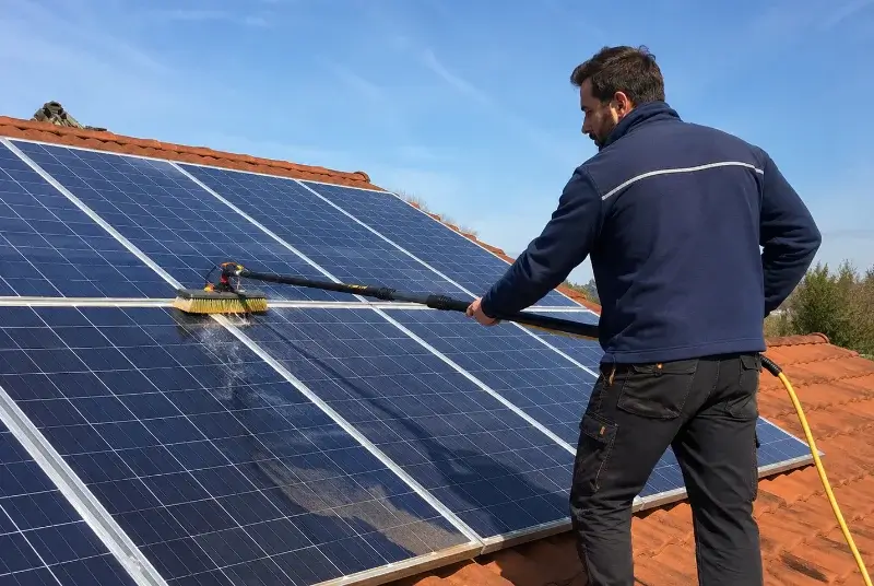 Nettoyage et entretien de panneaux solaires à Courcelles